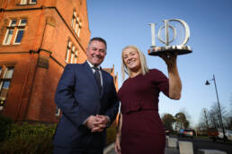 Institute of Directors Northern Ireland Chairman Gordon Milligan, left, launches the IoD Director of the Year Awards 2020, with Orla McGerr, Head of Corporate Trading at awards headline sponsor AIB. The awards, this year marking their 10th anniversary, seek to honour the achievements of directors representing a wide spectrum of organisations from family firms to small and medium enterprises, international companies, and beyond across 10 categories. For more information, to enter or make a nomination, visit www.iodawards.com before the closing date of 13th February.