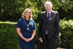 Pictured after the Ulster Society’s Virtual AGM is new Chartered Accountants Ulster Society Chair Maeve Hunt, with her father James Hunt, who served as Chairman of the Ulster Society in 1990.